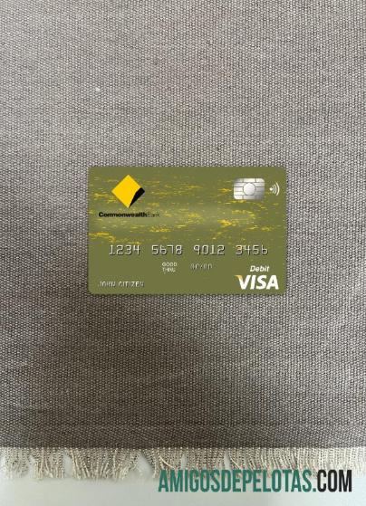 Frente do Photolook do cartão Visa do Australia Commonwealth Bank exemplo